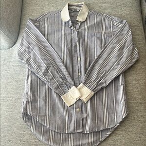 Elegant Striped Button Down Shirt